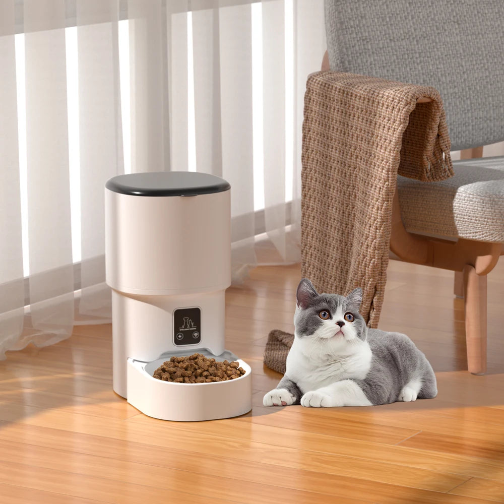 4L WiFi Smart Automatic Pet Feeder – App Controlled Cat & Dog Feeder