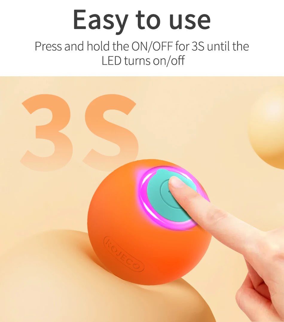 Smart Interactive Cat Bouncing Ball – Automatic Rolling Toy