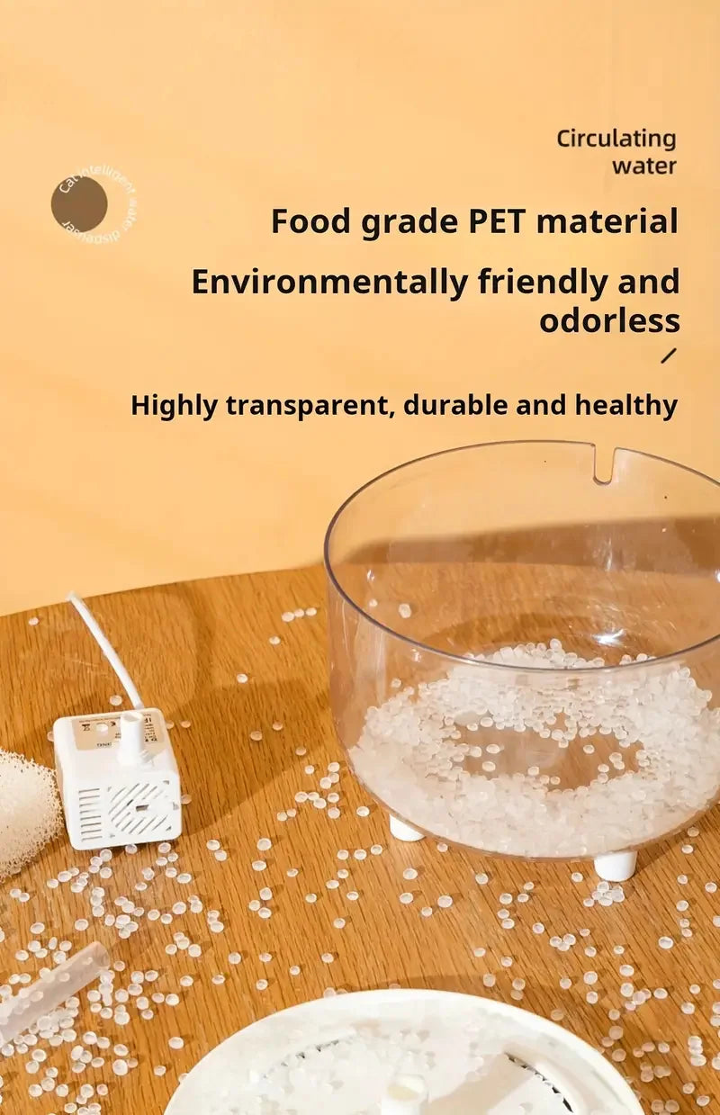 5V USB Powered Automatic Pet Water Fountain – Whisper-Quiet