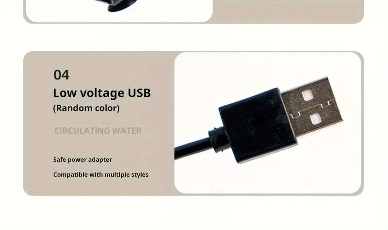 5V USB Powered Automatic Pet Water Fountain – Whisper-Quiet