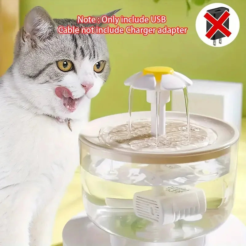 5V USB Powered Automatic Pet Water Fountain – Whisper-Quiet