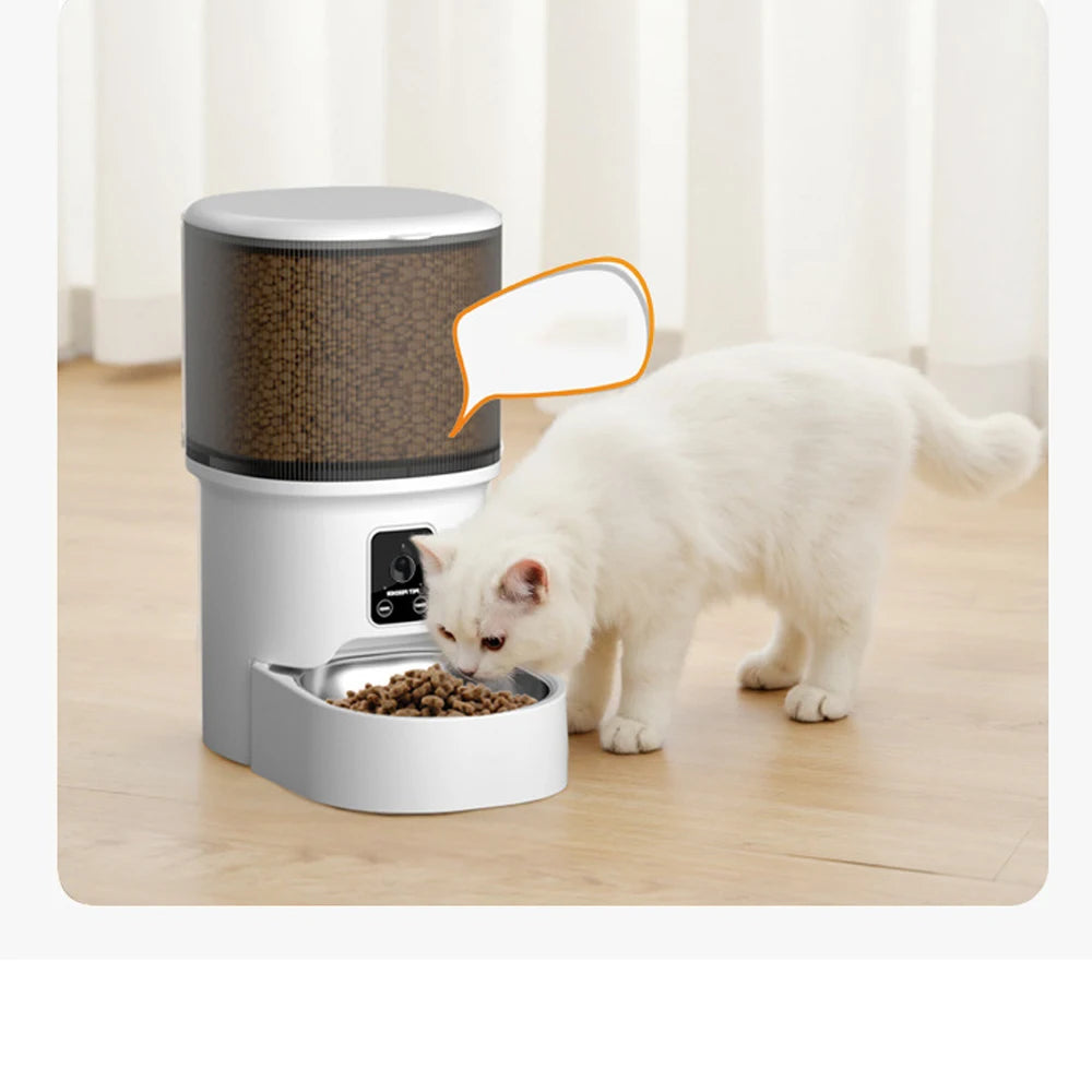 4L WiFi Smart Automatic Pet Feeder – App Controlled Cat & Dog Feeder