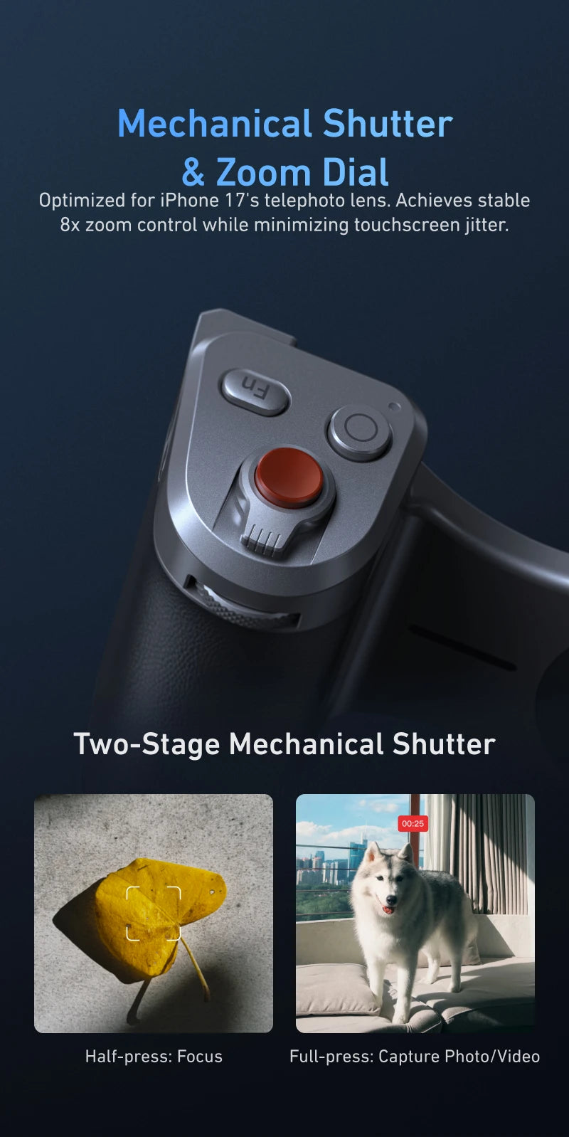 TELESIN Master Phone Camera Grip for iPhone 17 Pro / Pro Max