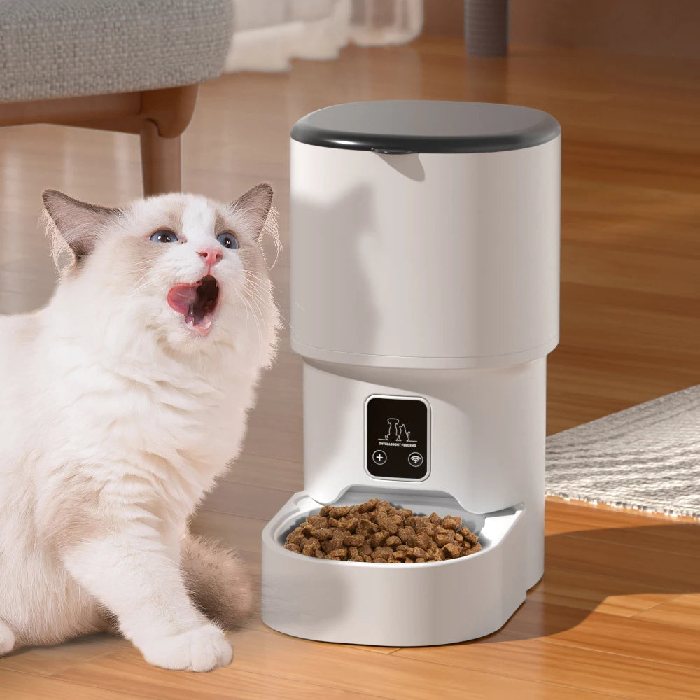 4L WiFi Smart Automatic Pet Feeder – App Controlled Cat & Dog Feeder