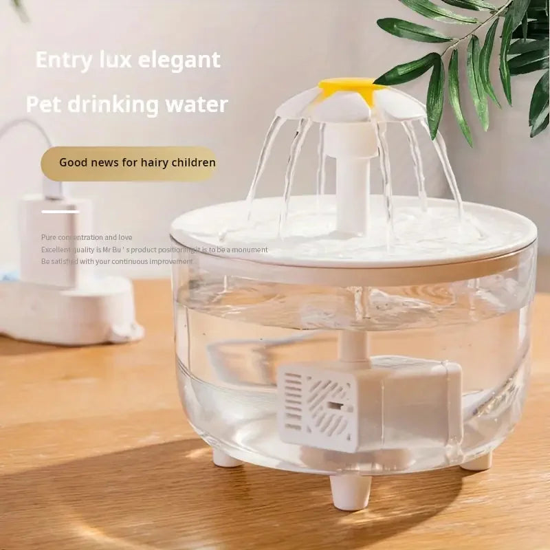5V USB Powered Automatic Pet Water Fountain – Whisper-Quiet