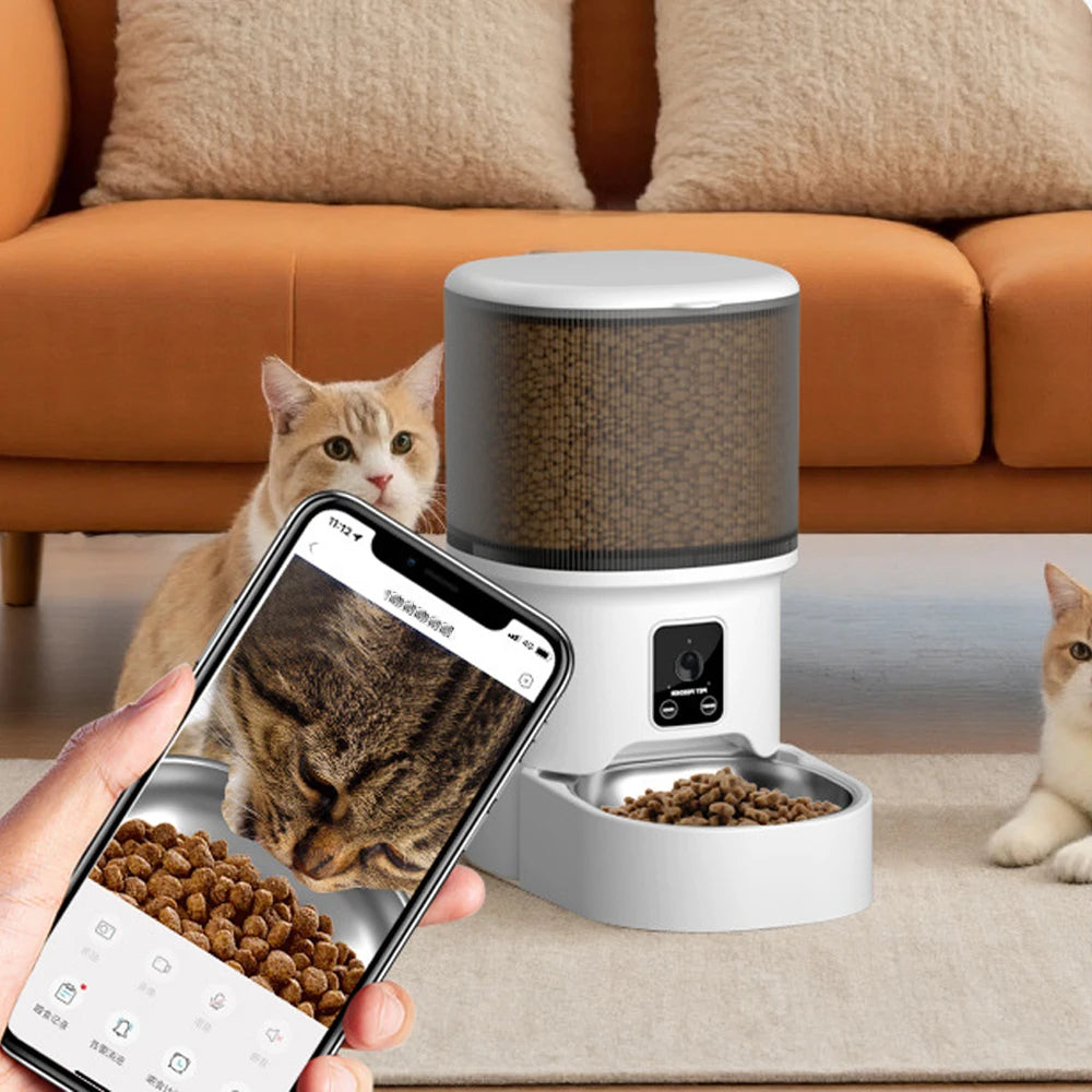 4L WiFi Smart Automatic Pet Feeder – App Controlled Cat & Dog Feeder