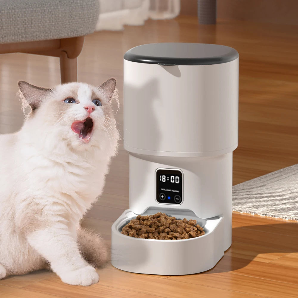4L WiFi Smart Automatic Pet Feeder – App Controlled Cat & Dog Feeder