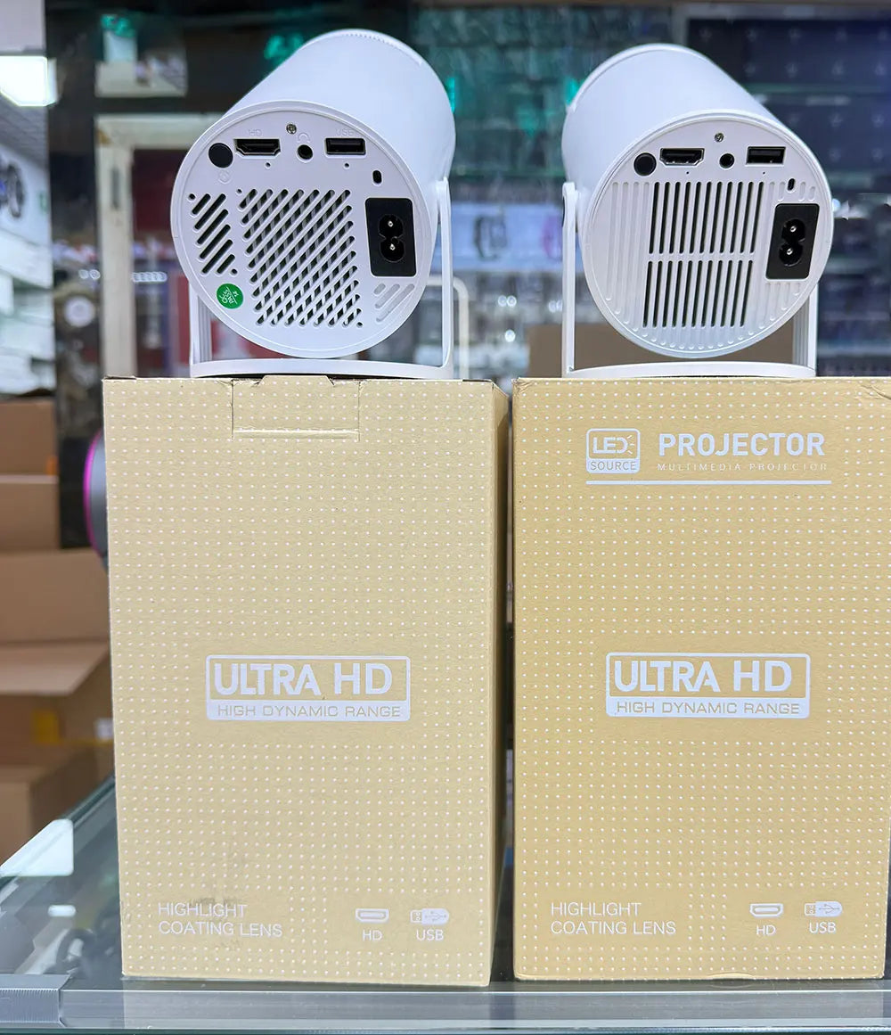 Smart Mini Projector – Android 12 | WiFi | Bluetooth 5.2 | 180° Rotation