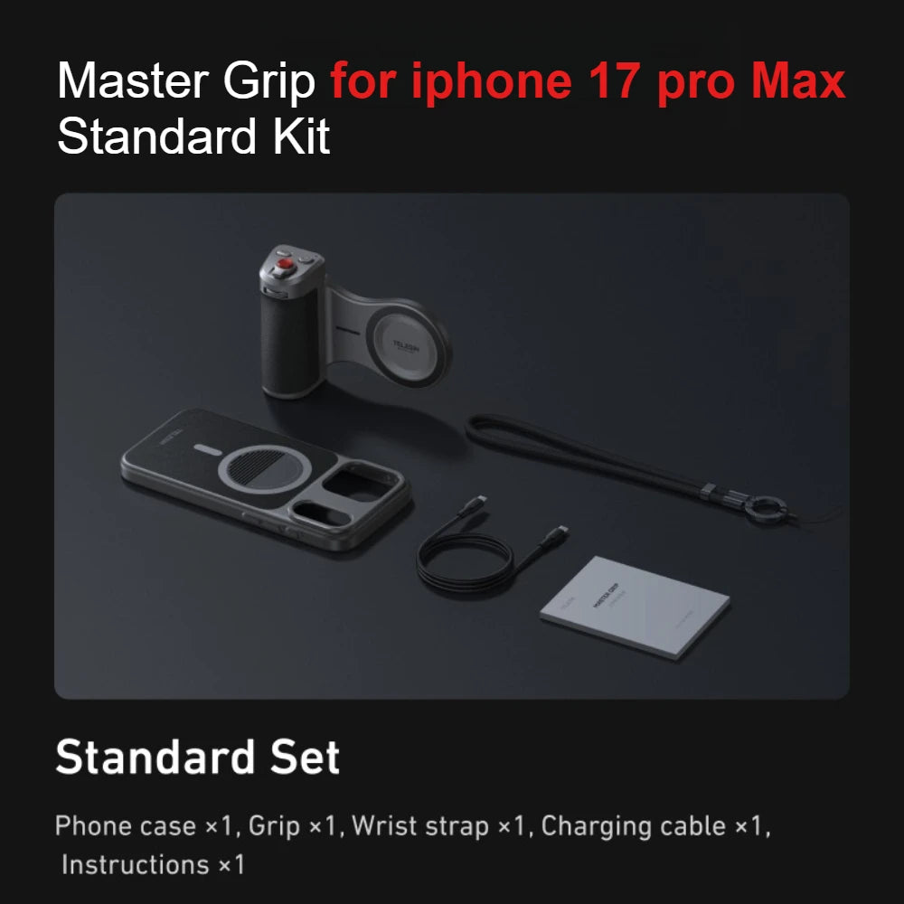 TELESIN Master Phone Camera Grip for iPhone 17 Pro / Pro Max