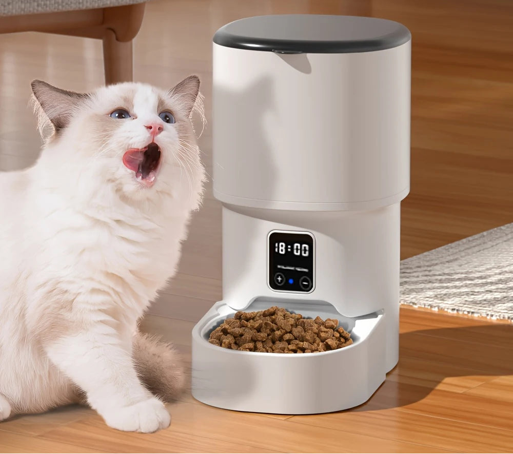 4L WiFi Smart Automatic Pet Feeder – App Controlled Cat & Dog Feeder